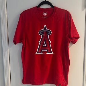 Los Angeles Angels Of Anaheim Mens 47 Brand T-Shirt 100% Cotton